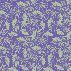 seamless vector flower pattern on grey background
