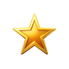 Obraz premium Golden Star 3D Render of a Shiny, Five-Pointed Star
