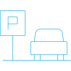 Parking icon single icon vector illustration