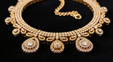 Obraz premium Shop elegant diamond necklace designs online buy gold necklace with diamonds bridal jewelry collection 2024