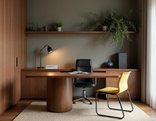 mid-century inspired home office