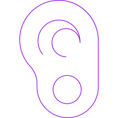 Ear icon single icon vector illustration