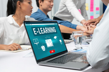E-learning website with brisk sofware for student to study online on the internet network