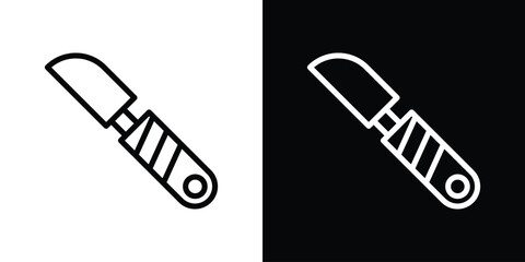 Scalpel icon design. simple stroke line vector icon set