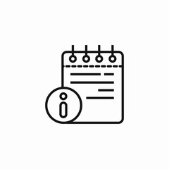 information notepad icon icon sign vector
