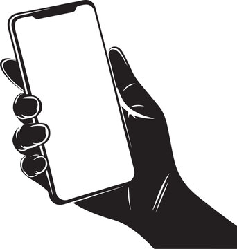 A hand holding a mobile phone