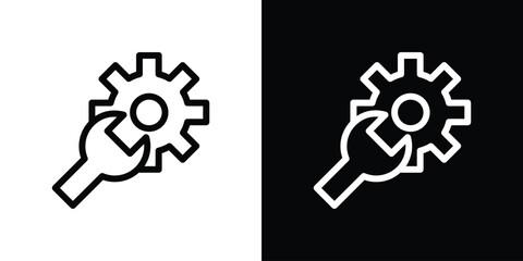 Productivity tools icon design. simple stroke line vector icon set