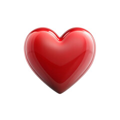 Glossy Red Heart A Symbol of Love and Affection