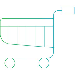 Shopping cart icon single icon vector illustration