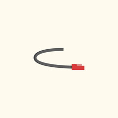Wire icon logo flat vector design