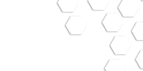 Abstract technology white geometric hexagon on transparent concept design honeycomb shape vector. 