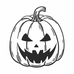 halloween pumpkin isolated on white