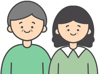 행복한 부부 일러스트