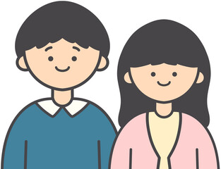 행복한 부부 일러스트