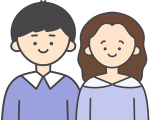 행복한 부부 일러스트