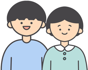 행복한 부부 일러스트