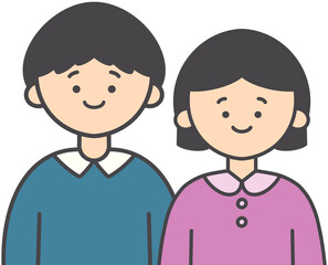 행복한 부부 일러스트