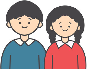 행복한 부부 일러스트