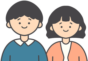 행복한 부부 일러스트