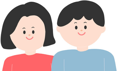 행복한 부부 일러스트