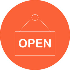 Open icon single icon vector illustration