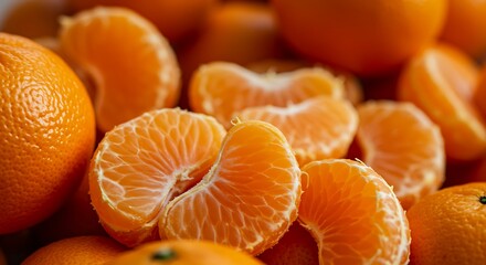 Close up of mandarin oranges fruit or tangerines as background