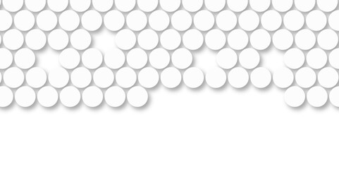 White tiles wall. round marble textures, ball tiles. Top view pavement circle block white texture with seamless patterns floor background. Air Bubble wrap texture background. Textured Background.