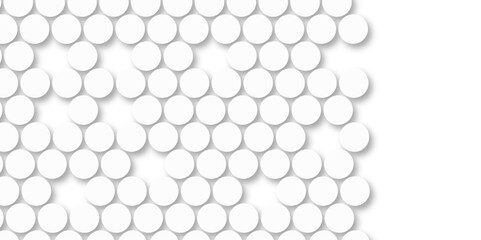 White tiles wall. round marble textures, ball tiles. Top view pavement circle block white texture with seamless patterns floor background. Air Bubble wrap texture background. Textured Background.