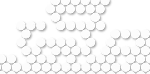 White tiles wall. round marble textures, ball tiles. Top view pavement circle block white texture with seamless patterns floor background. Air Bubble wrap texture background. Textured Background.