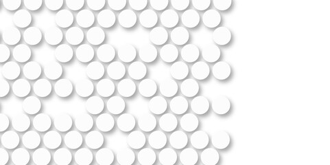 White tiles wall. round marble textures, ball tiles. Top view pavement circle block white texture with seamless patterns floor background. Air Bubble wrap texture background. Textured Background.