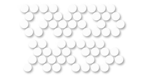 White tiles wall. round marble textures, ball tiles. Top view pavement circle block white texture with seamless patterns floor background. Air Bubble wrap texture background. Textured Background.