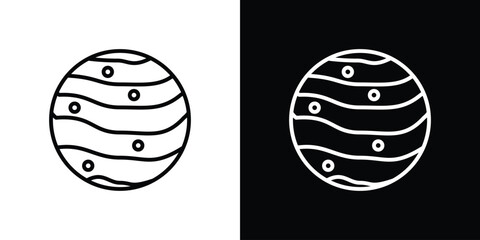 Mercury icon design. simple stroke line vector icon set