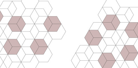 Molecular structure abstract tech background. Geometric white background. Science network pattern, connecting lines and dots medical background, Vector illustration. Vector banner design with hexagons