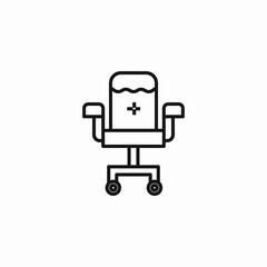 ergonomic office chair icon sign vector