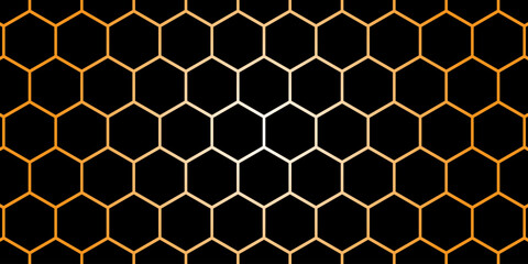 hexagon concept design abstract technology background Dark hexagon abstract technology background with purple and pink colored bright flashes under hexagon