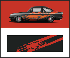 Obraz premium Custom Designed Race Car Wrap with Abstract Graphics