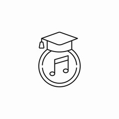 music education graduation icon sign vector