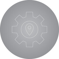 Setting location icon single icon vector illustration