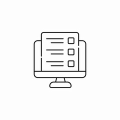 online registration form icon sign vector