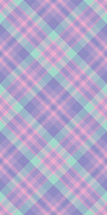 Pink fabric textile pattern, seasonal check seamless background. Identity vector texture tartan plaid in indigo and pink colors.