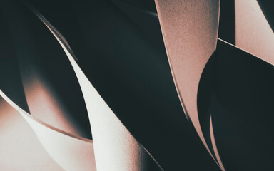 Detail of wavy shapes made paper, abstract