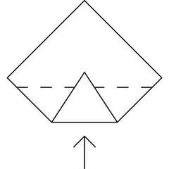 Orgami icon single icon vector illustration