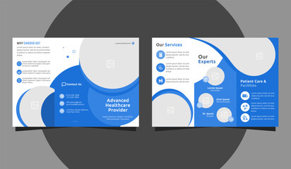 Modern Medical Trifold Brochure Design for Healthcare Services.