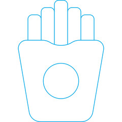 Fries icon single icon vector illustration
