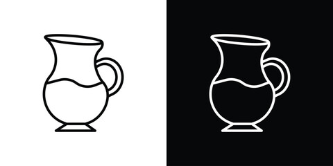 Jug icon design. simple stroke line vector icon set