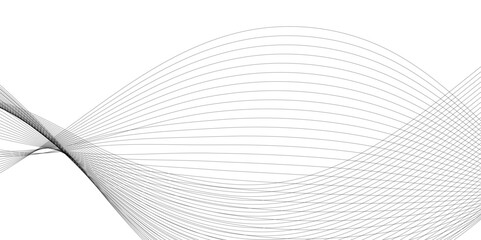 Gray and white abstract background with flowing particles. Abstract wave element for design. Digital frequency track equalizer. Stylized line art background