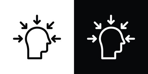 Intention icon design. simple stroke line vector icon set