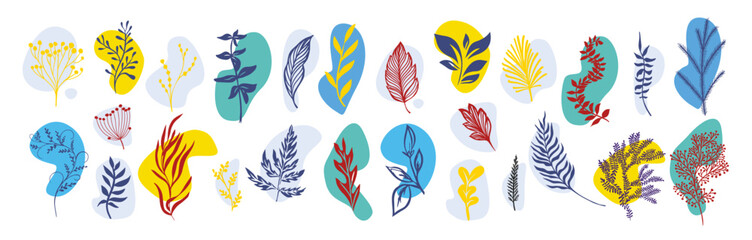Flower objects, vector flowers pot icon, colored illustration, silhouette design. hand drawn. Not AI, Vector.