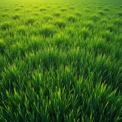 Fototapeta premium Green grass texture background. Rich field, close up nature pattern. Summer outdoor, seamless natural background for design projects. Fresh meadow surface, green grass texture for wallpaper.