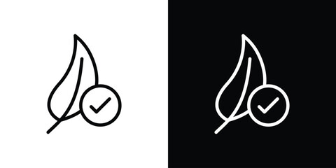 Hypoallergenic tested icon design. simple stroke line vector icon set